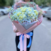 Букет_Радужный букет с голубой гортензией Букет_Радужный букет с голубой гортензией